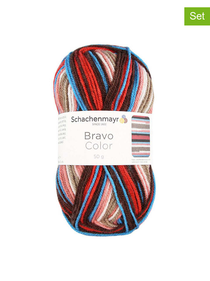 20er-Set: Kunstfasergarne ''Bravo Color'' in Bunt - 20x 50 g