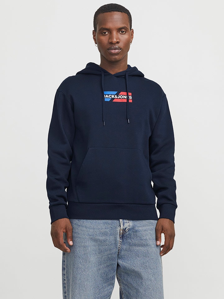 Hoodie "Jjcorp" in Dunkelblau