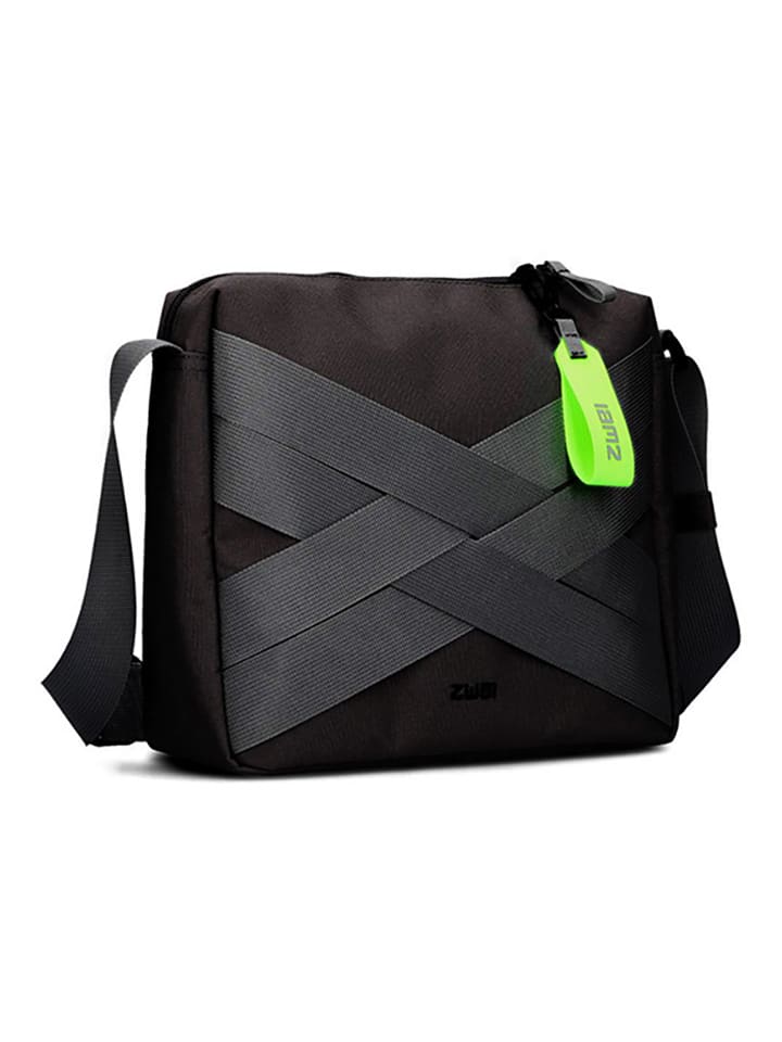 Umhängetasche in Schwarz - (B)28 x (H)23 x (T)11 cm