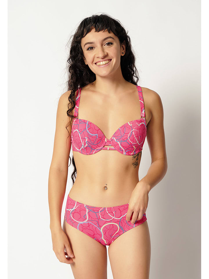 Biustonosz bikini w kolorze różowym