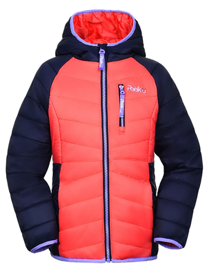 Ganzjahres-Steppjacke "Cordelia"  in Orange/ Dunkelblau