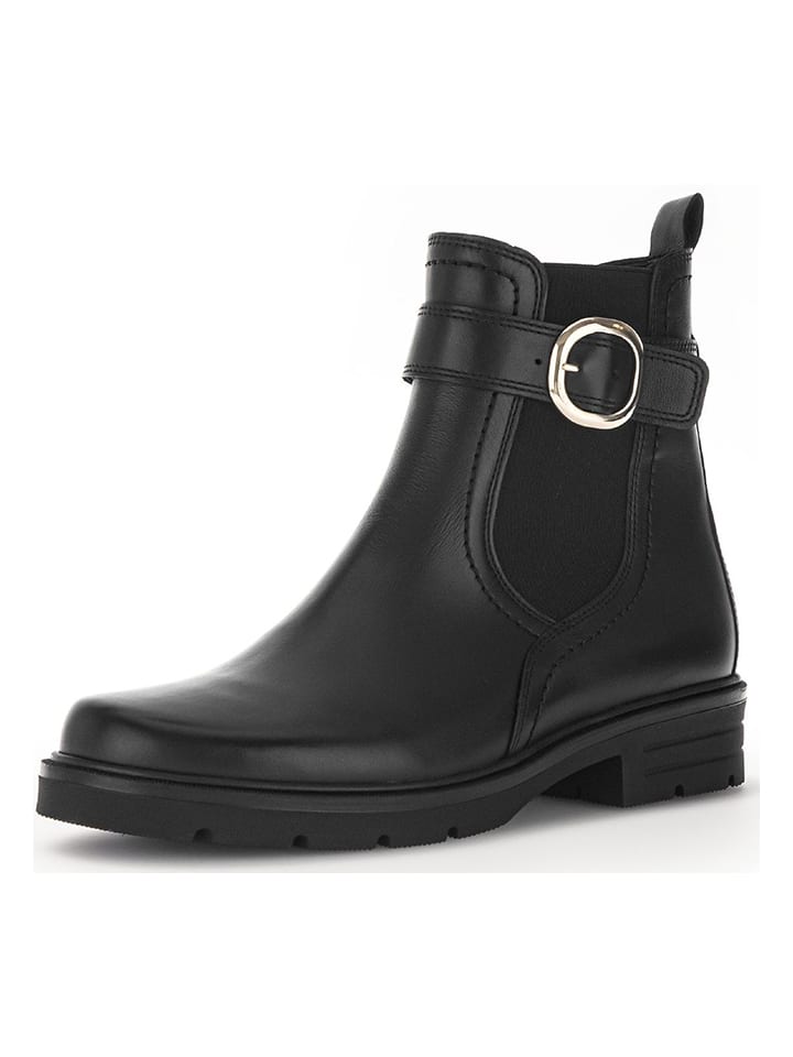 Leder-Boots in Schwarz
