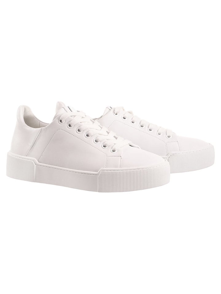 Leder-Sneakers in Weiß
