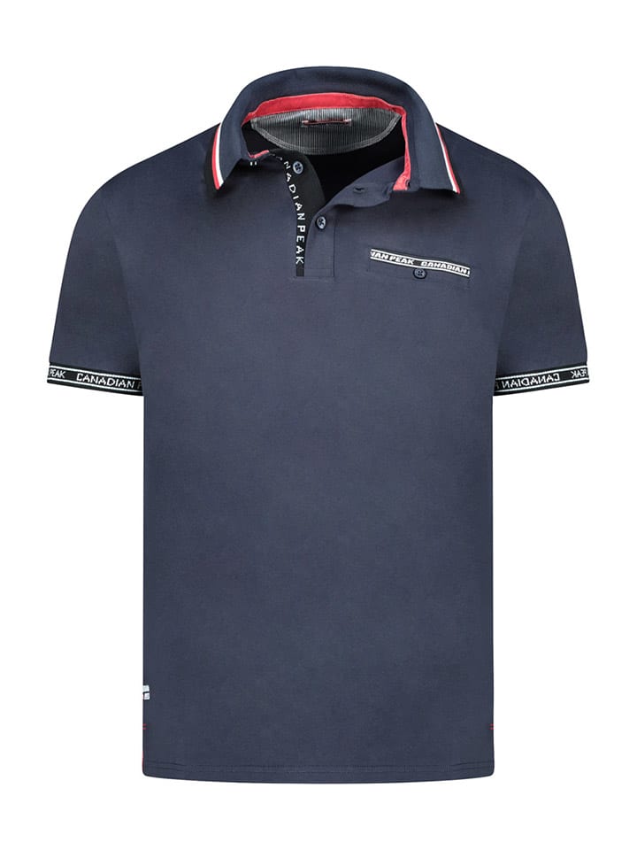 Koszulka polo "Klarkeak" w kolorze granatowym