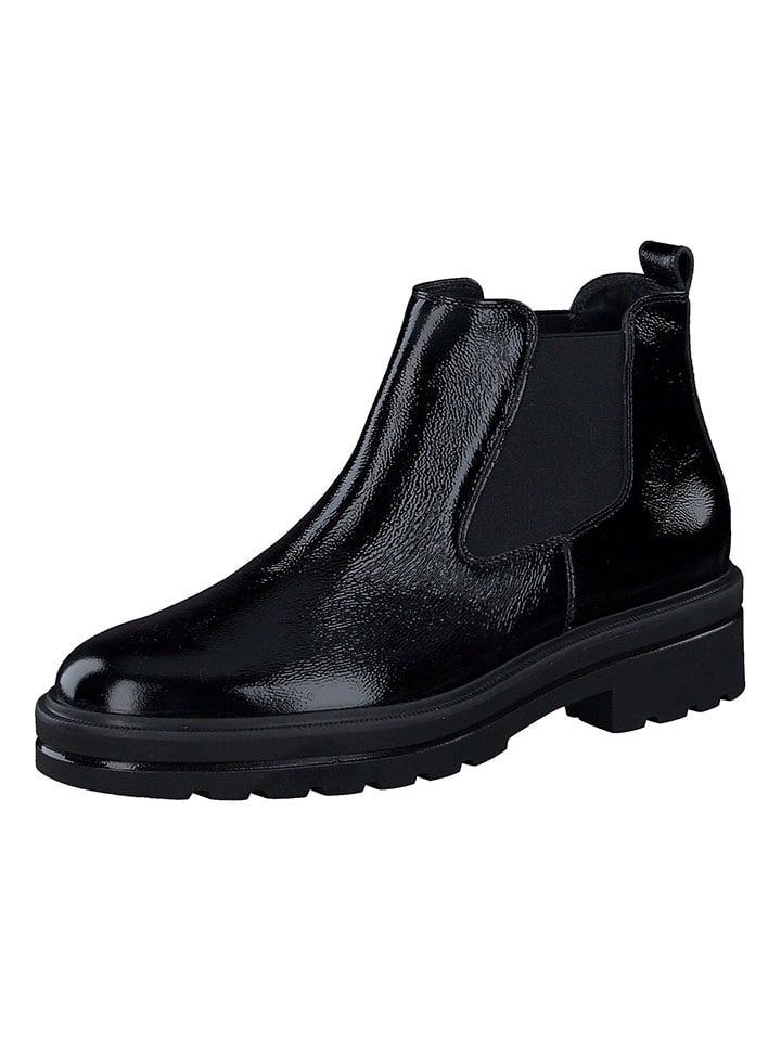 Leder-Chelsea-Boots in Schwarz