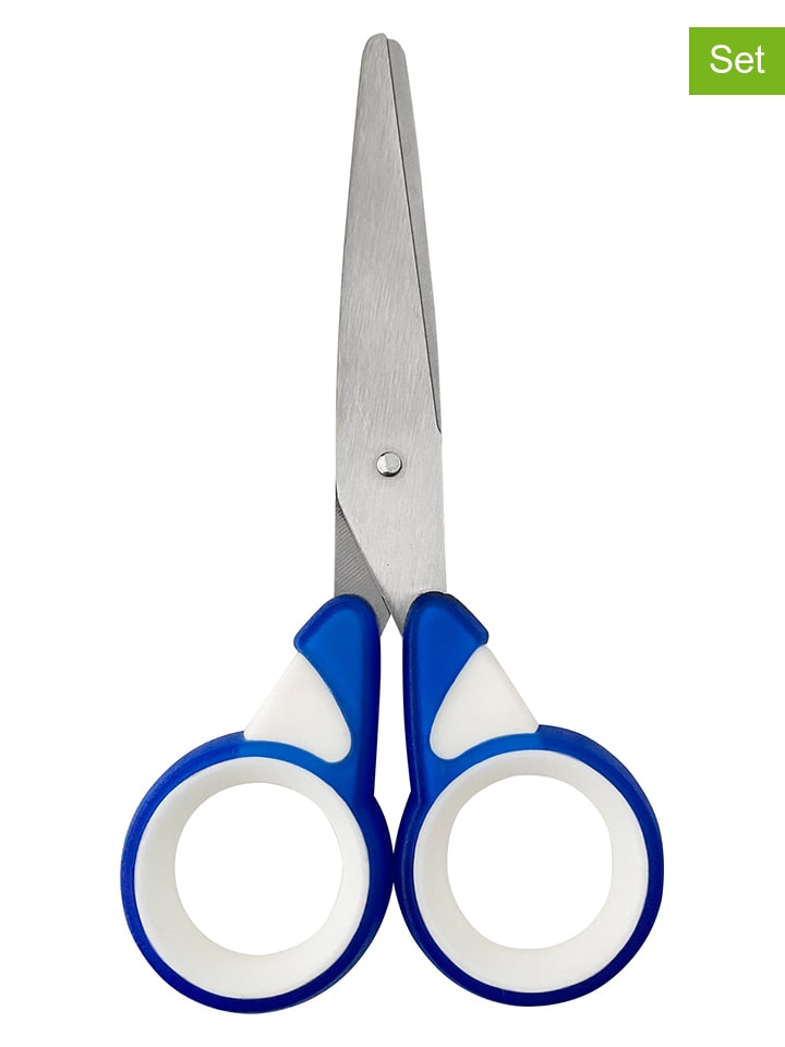 2-delige set: Schoolscharen blauw/wit