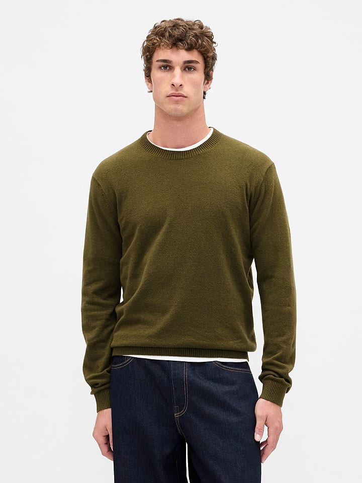 Sweter w kolorze oliwkowym