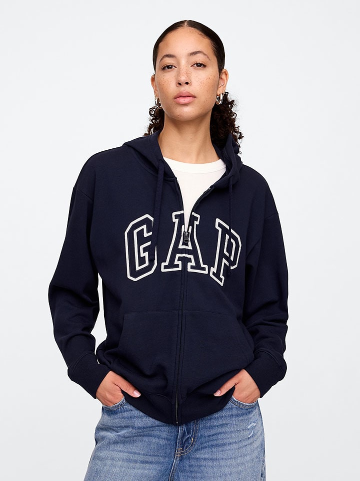 Sweatjacke in Dunkelblau