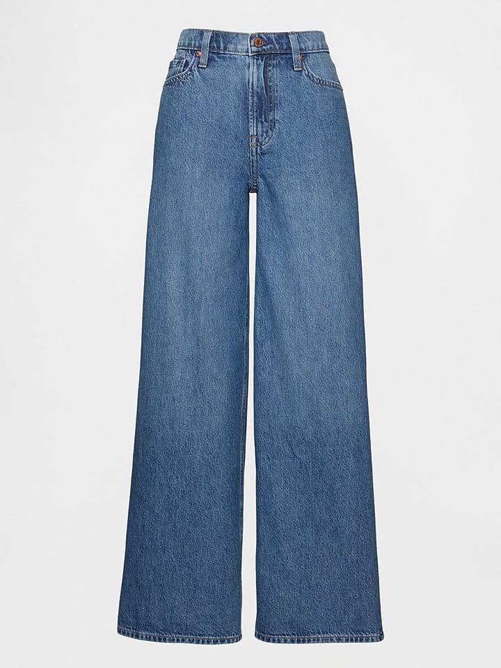 Jeans - Baggy Mid Rise - in Blau