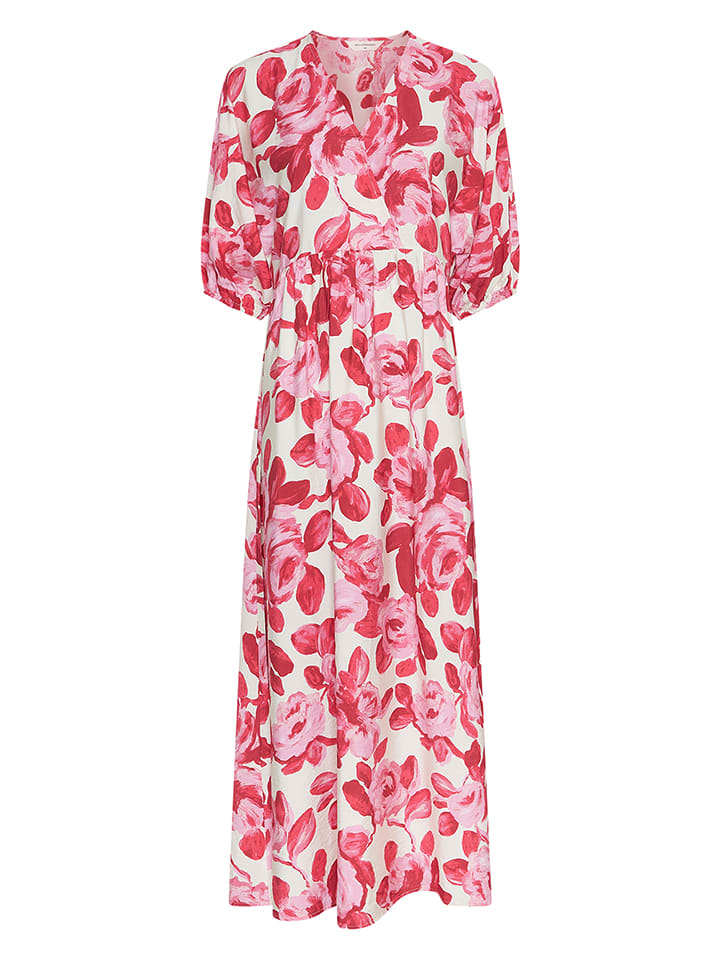 Kleid in Weiß/ Rot/ Rosa