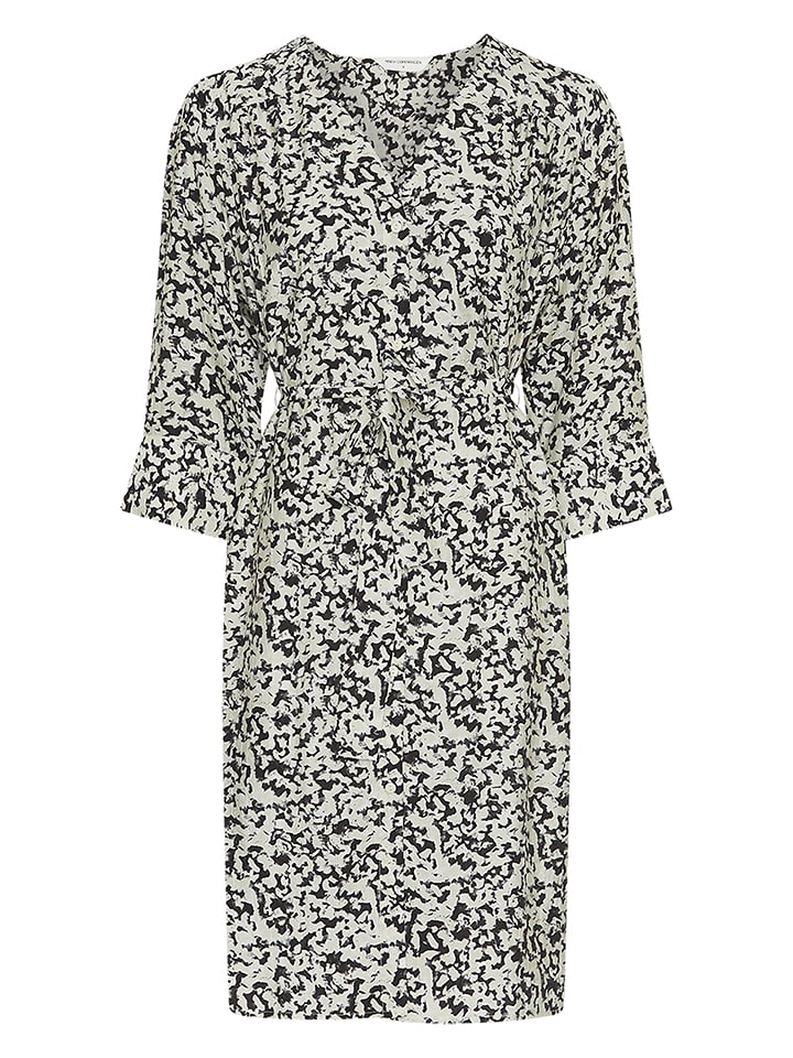 Kleid in Creme/ Schwarz
