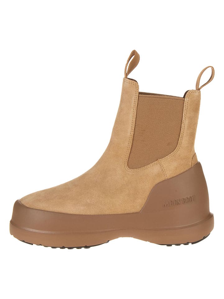Leren boots "Luna Chelsea Suede" lichtblauw