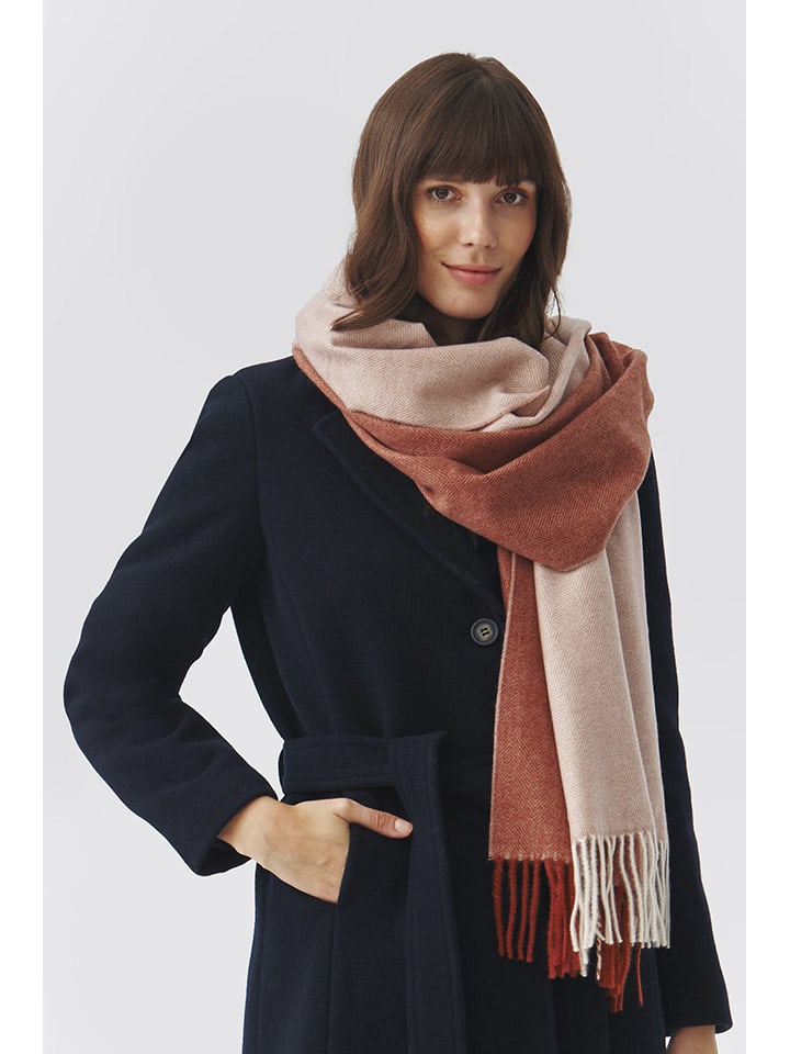 Sjaal oranje/beige - (L)184 x (B)42 cm
