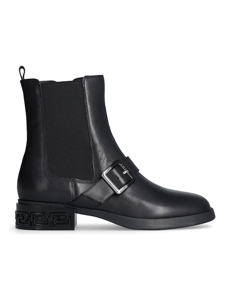 Leder-Boots in Schwarz