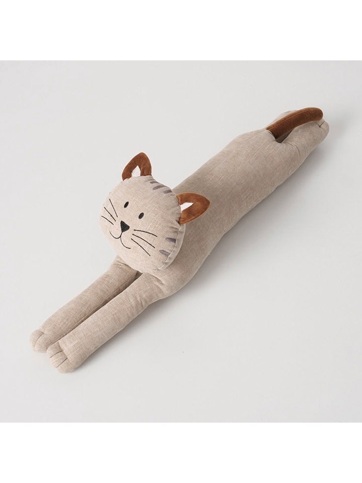 Osłona "Minky" w kolorze beżowo-jasnobrązowym przed przeciągiem - wys. 21 cm