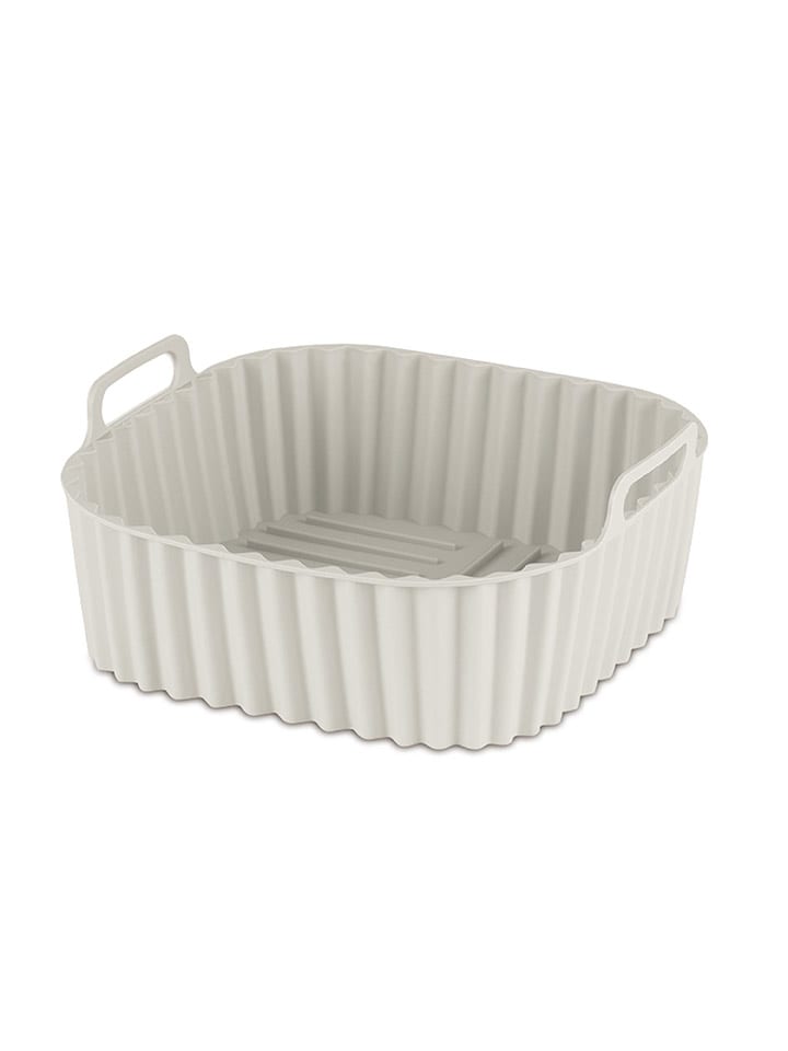 Silikon-Luftfritteusenkorb in Creme - (L)21 x (B)21 cm