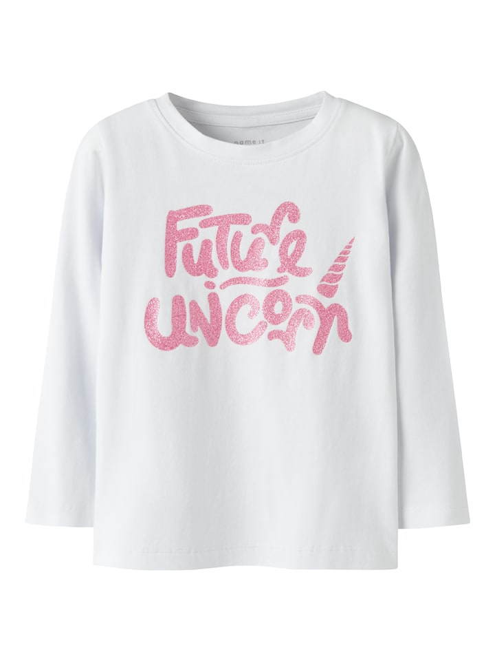 Longsleeve "Linea" in Weiß/Rosa