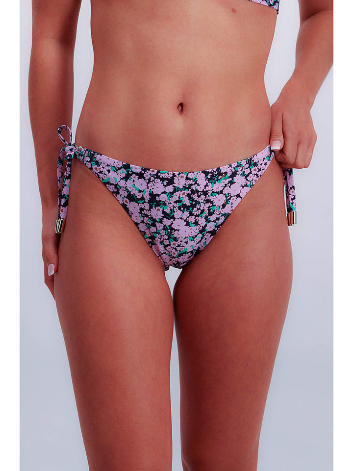 Bikini-Hose in Dunkelblau/ Rosa