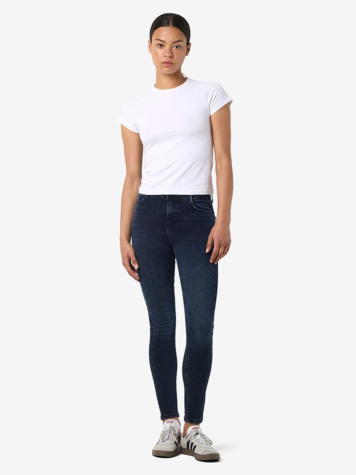 Dżinsy "Nmsendie" - Skinny fit - w kolorze granatowym