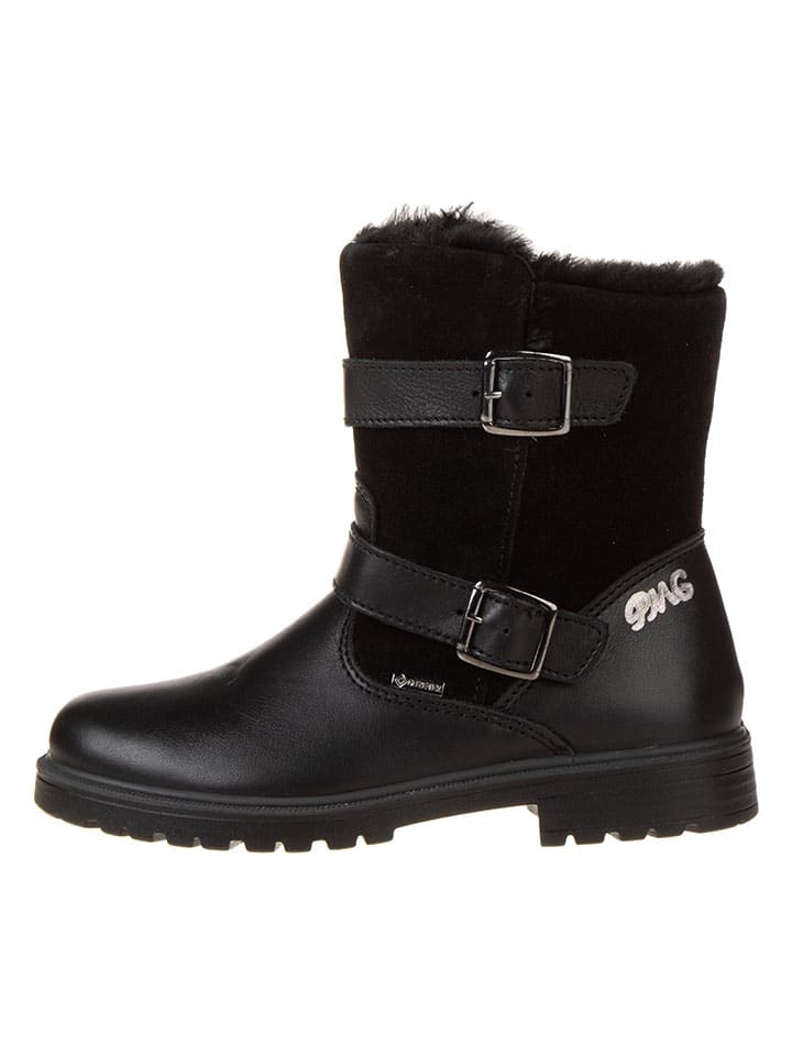 Leder-Winterstiefel "Chris" in Schwarz