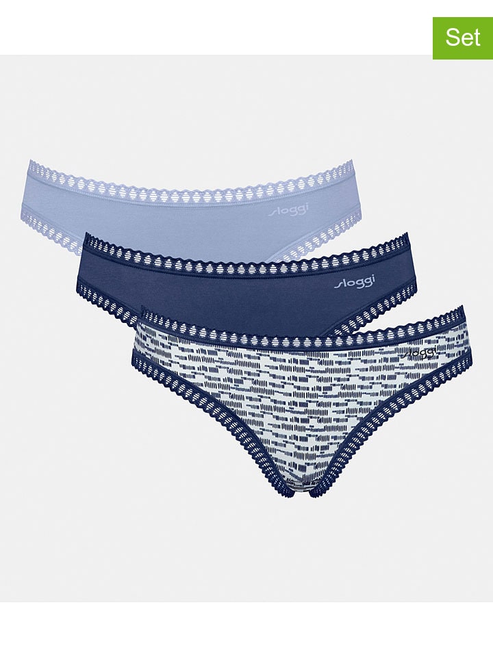 3-delige set: slips "Go Crush" blauw/lichtblauw