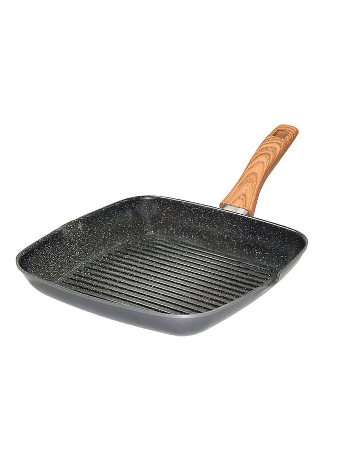 Grillpfanne ''Back to Nature'' in Schwarz - (L)28 x (B)28 cm