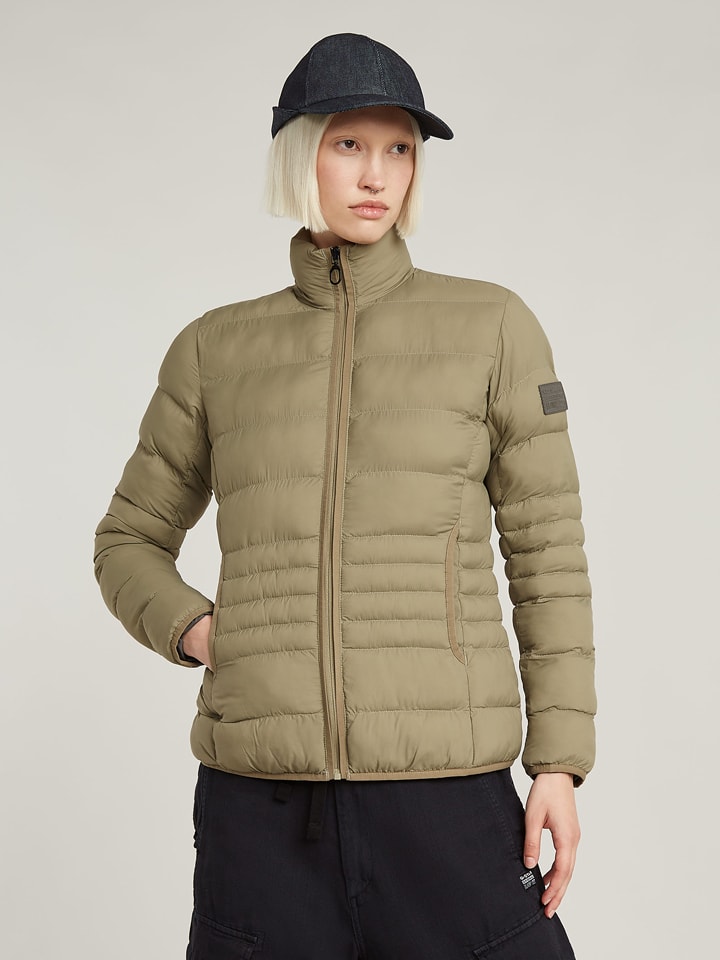 Steppjacke in Khaki