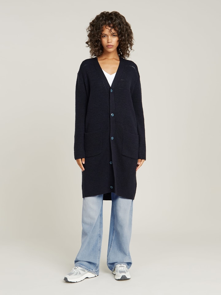 Longcardigan in Dunkelblau