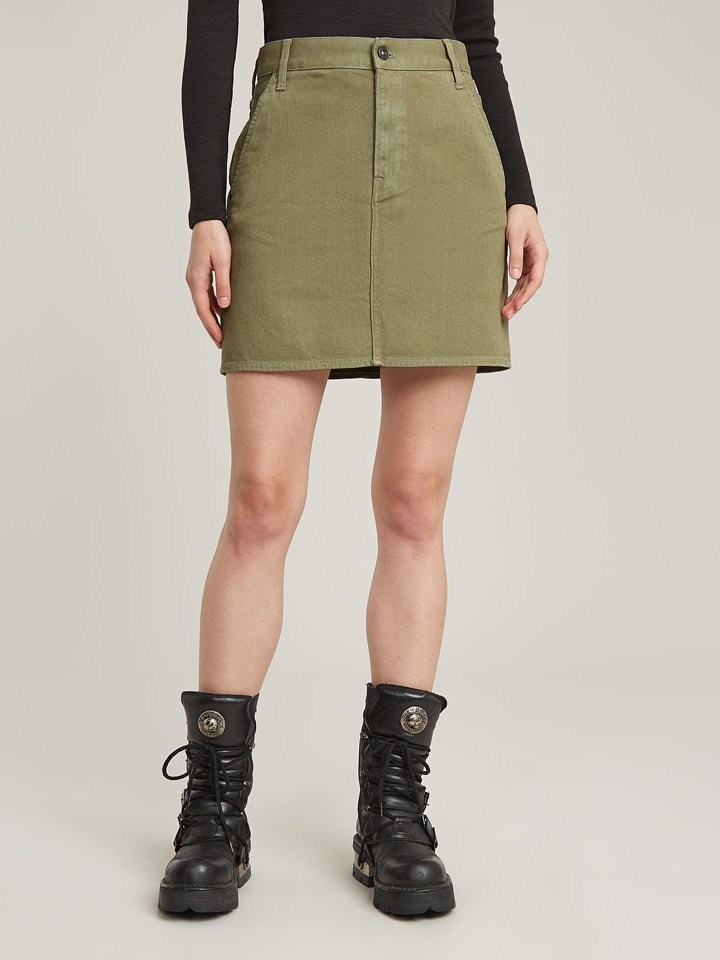 Jeansrock in Khaki