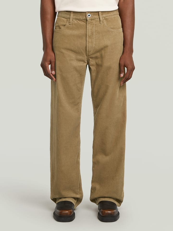 Corduroybroek - loose fit - beige