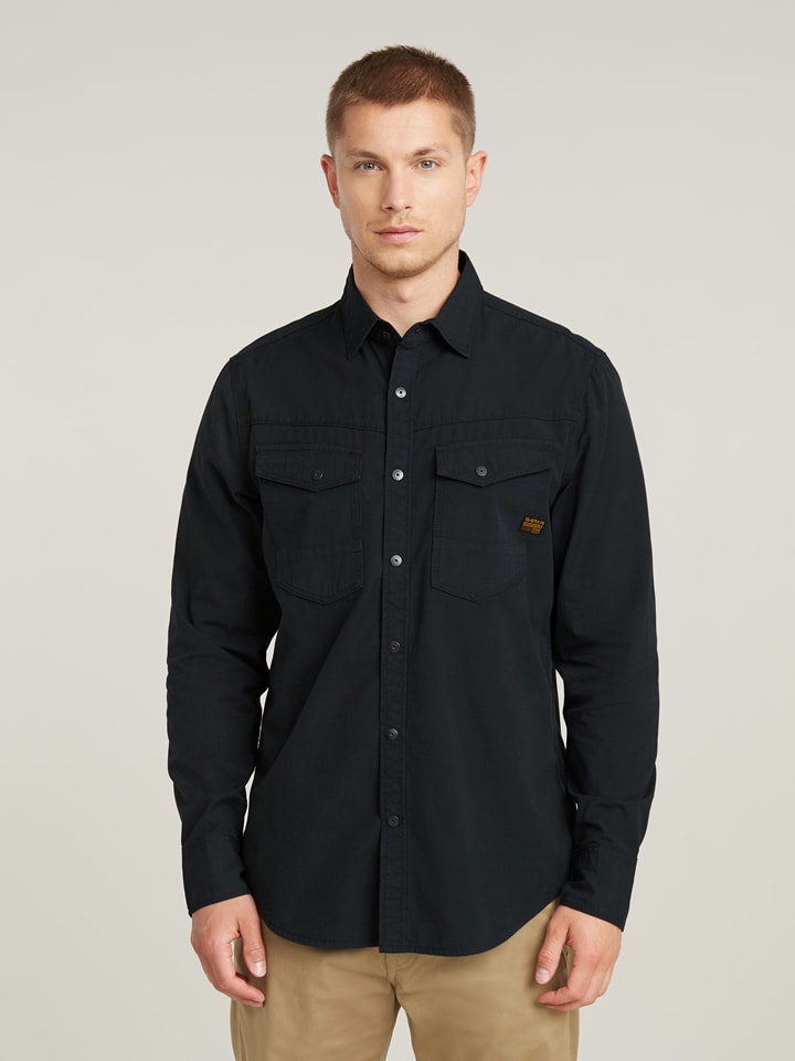Koszula - Slim fit - w kolorze czarnym