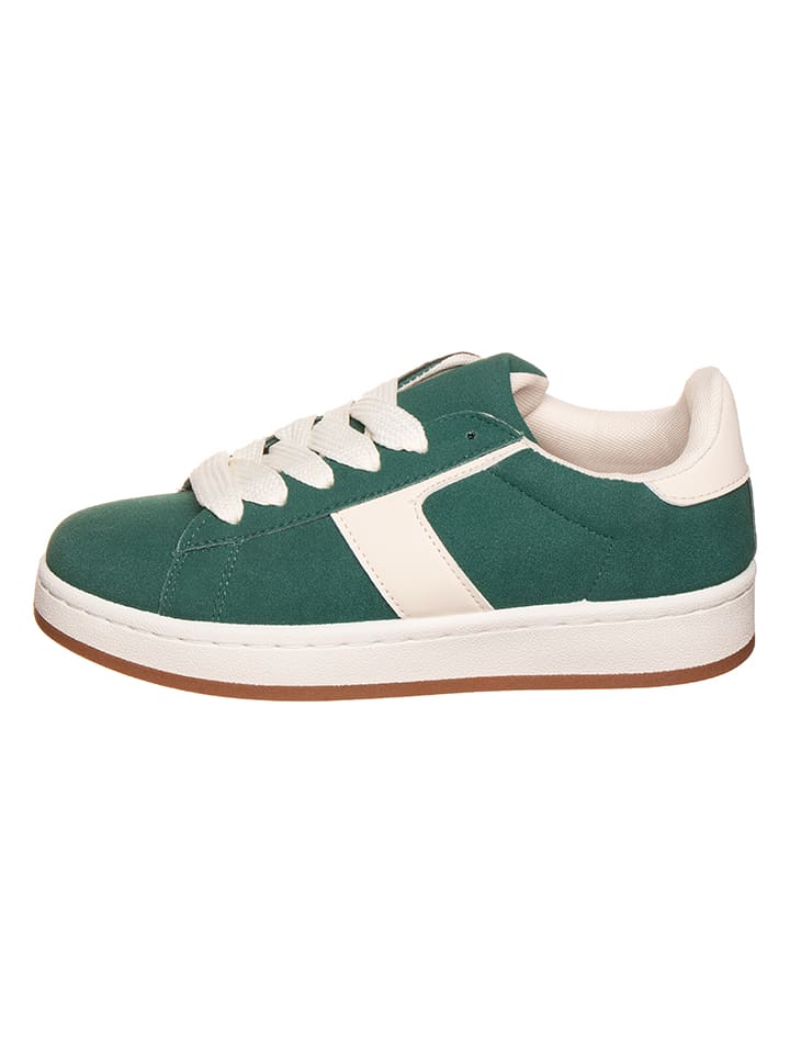 Sneakersy w kolorze zielono-białym