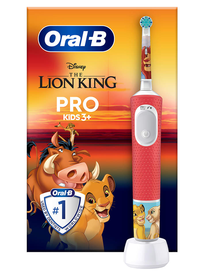Elektryczna szczoteczka "Vitality Pro 103 The Lion King" w kolorze czerwonym