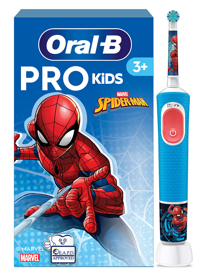Elektryczna szczoteczka "Vitality Pro 103 Spiderman" w kolorze niebieskim