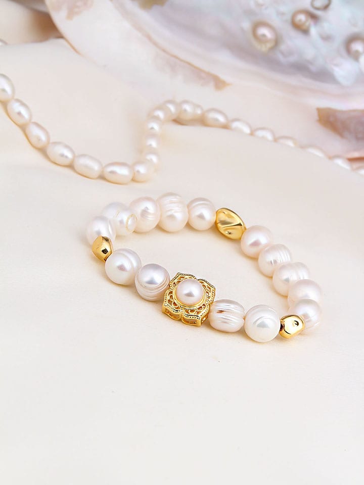Vergold. Armband mit Perlen