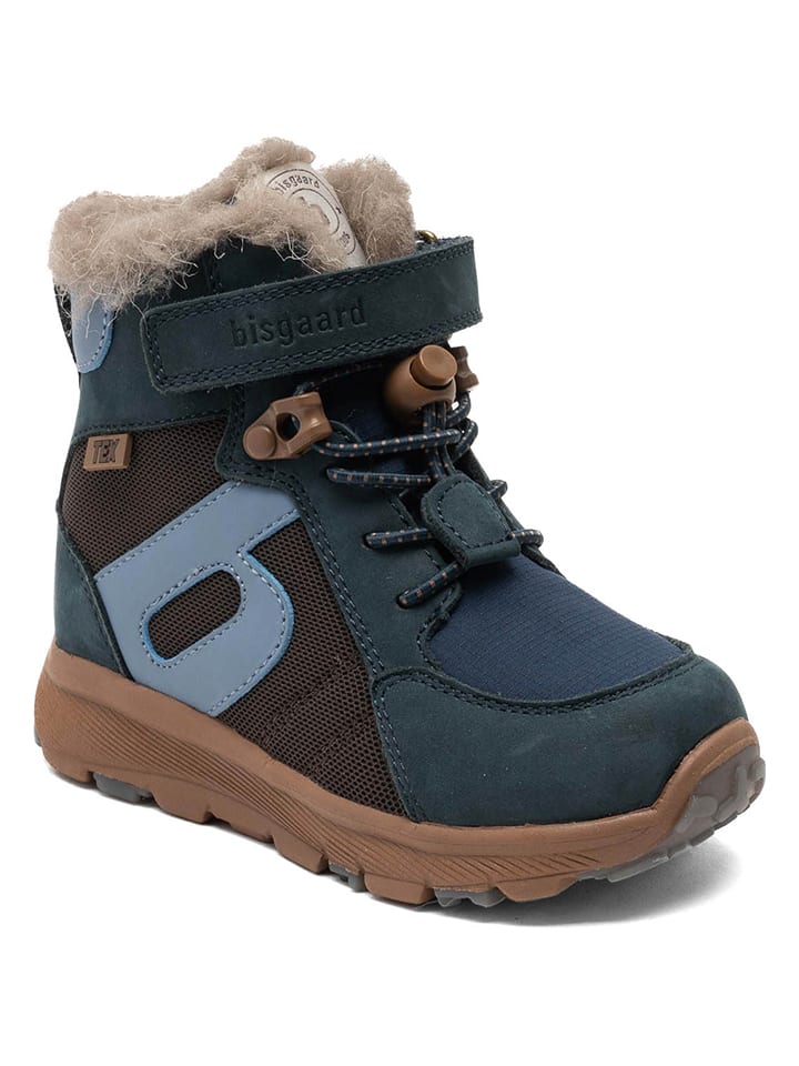 Winterboots  in Dunkelblau/ Hellbraun