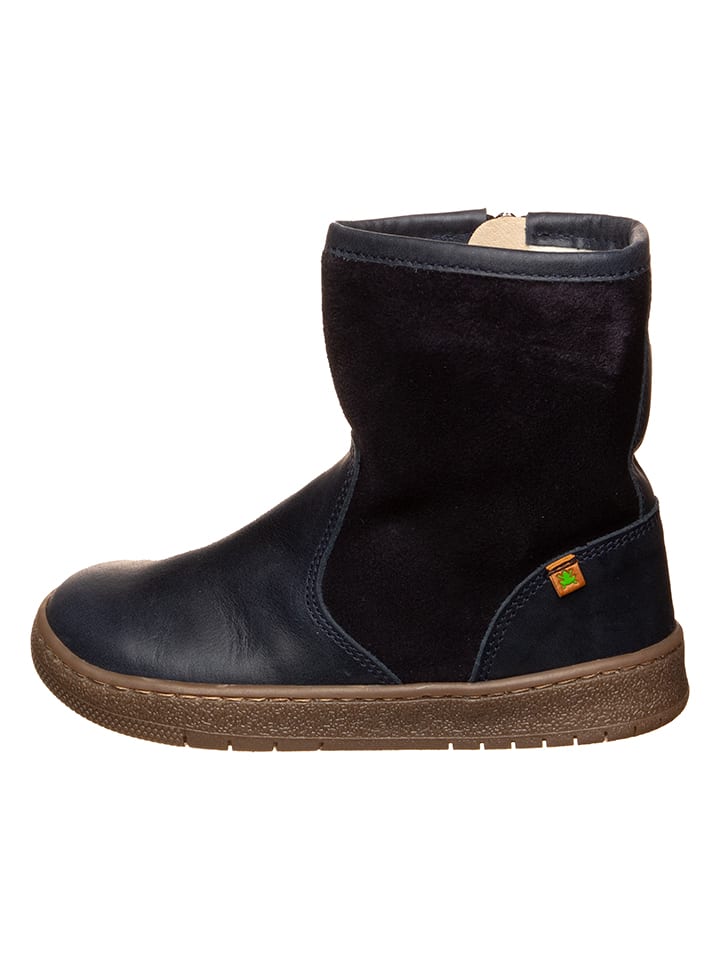 Leren winterboots donkerblauw