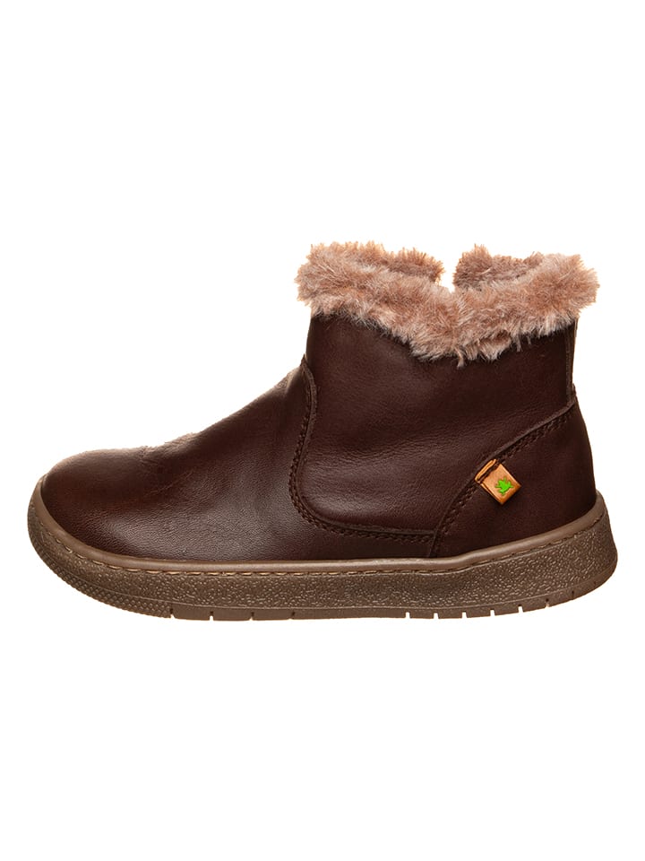 Leder-Winterboots in Braun