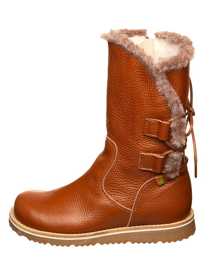 Leren winterlaarzen lichtbruin