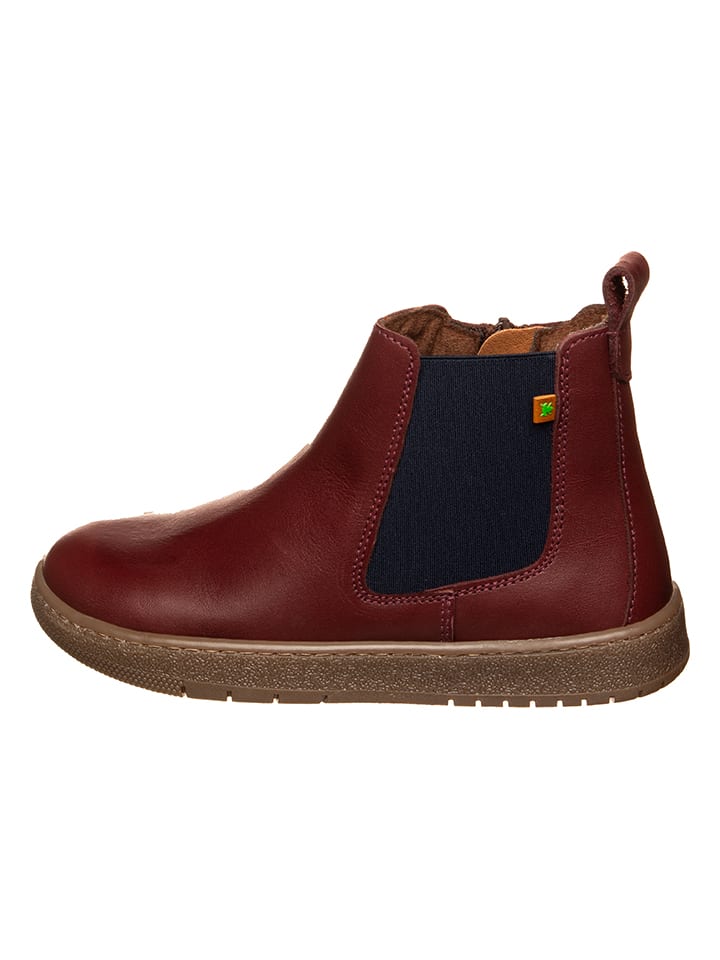 Leren chelseaboots donkerrood
