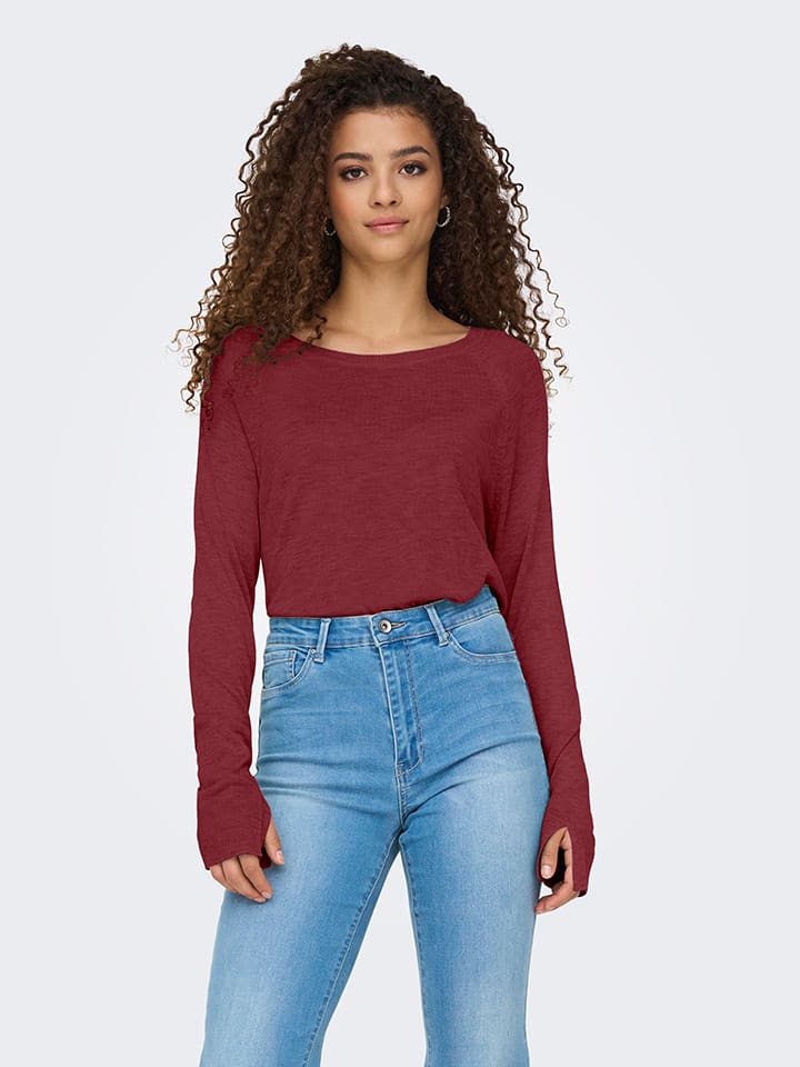 Sweter w kolorze bordowym