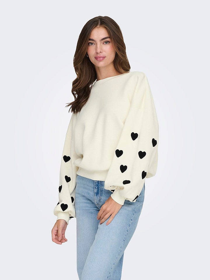 Sweatshirt in Creme