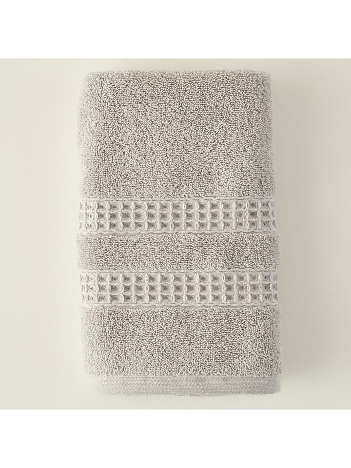 Handdoek "Peggy" lichtgrijs - (L)90 x (B)50 cm