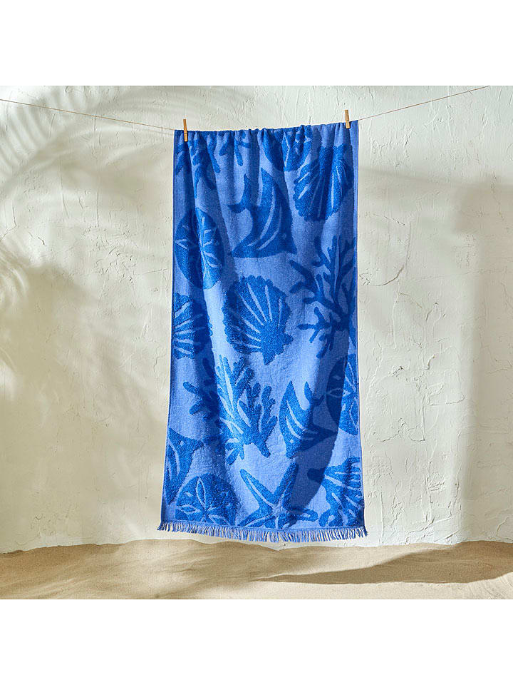 Strandtuch "Wendy" in Blau - (L)150 x (B)75 cm