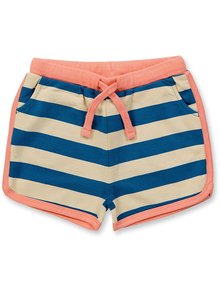 Shorts "Marlen" in Blau/ Beige