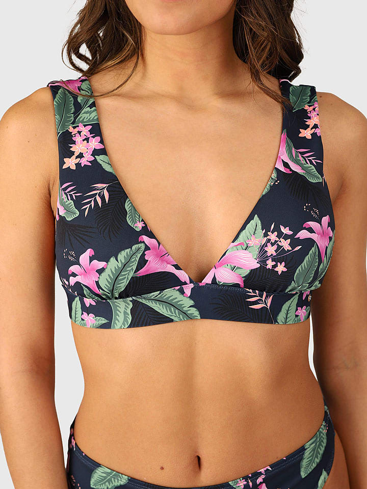 Bikinitop "Forte" donkerblauw/lichtroze