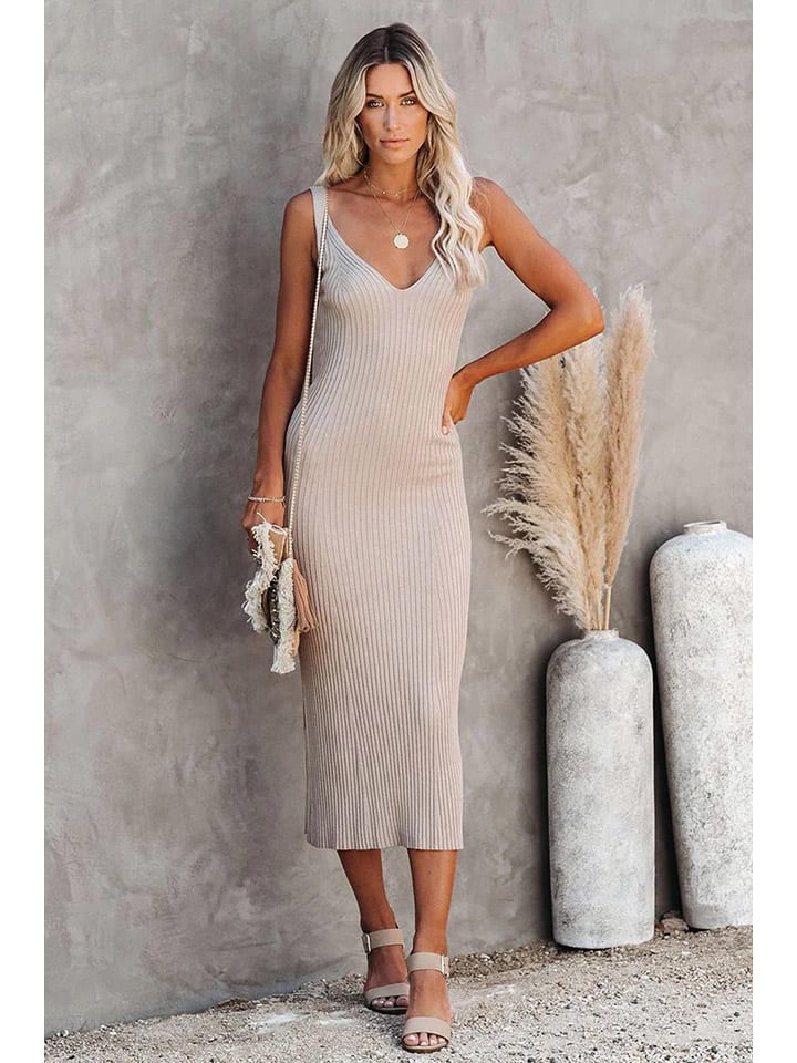 Kleid in Beige