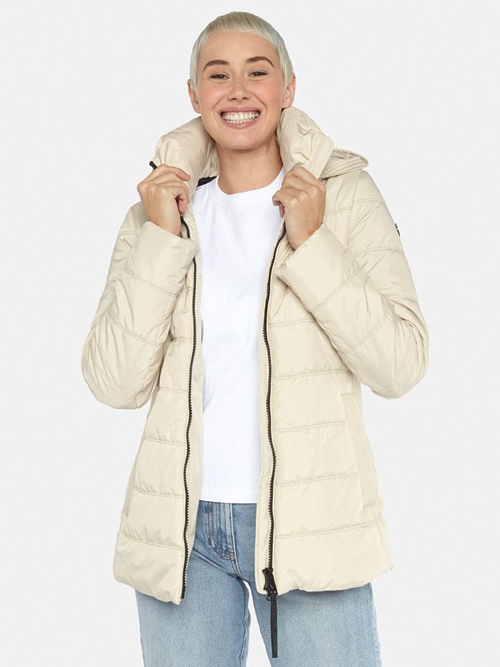 Steppjacke in Creme