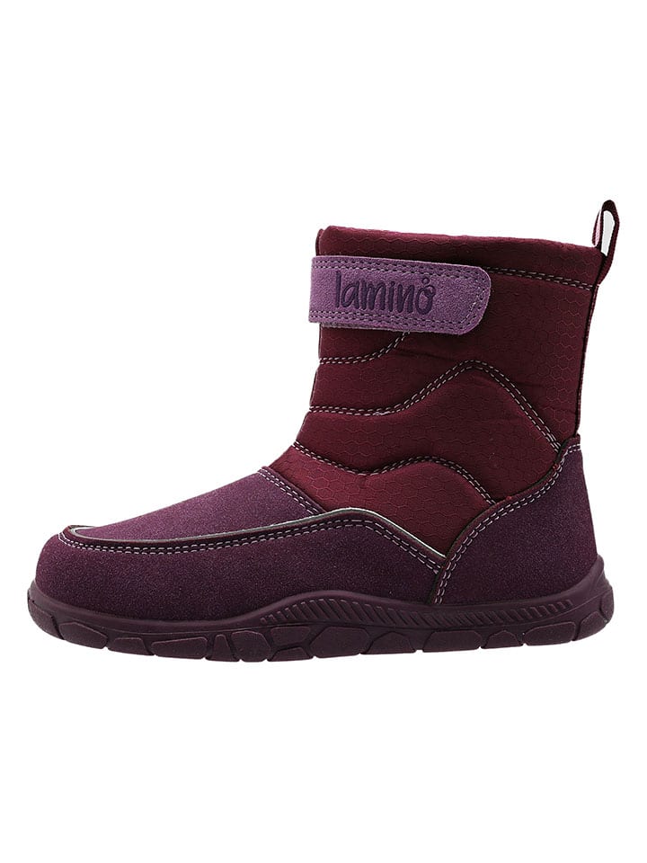 Barfuß-Winterstiefel in Rot/ Lila