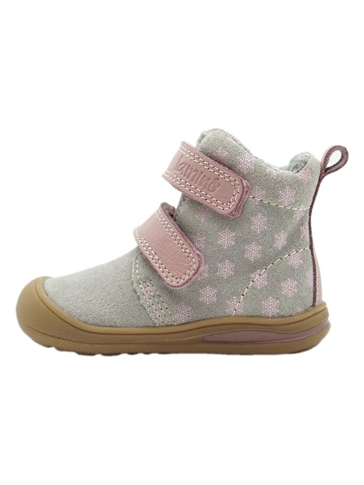 Leren boots grijs